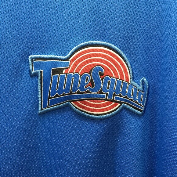 Vintage Box Lunch Space Jam Tune Squad Warmup Jersey Shirt Men XL Blue V Neck - Picture 6 of 8